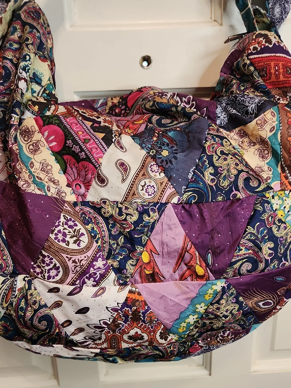 Patchwork Floral Quilted Shoulder Bag in Purple Multi - Unbranded,  Boho, Casual